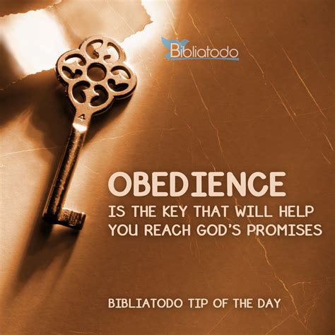 obedience is the key that will help you reach god s promises en con