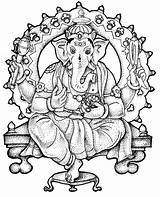 Coloring Pages Ganesh Ganesha Colouring Ganpati Kids Drawing Bappa Adult Printable Lord Sketch Color Drawings Chaturthi Elephant Books Designs Getcolorings sketch template