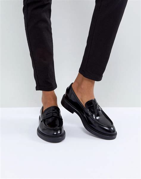 vagabond shoemakers alex leather loafer  black lyst