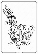 Coloring Bugs Bunny Director Printable Film sketch template