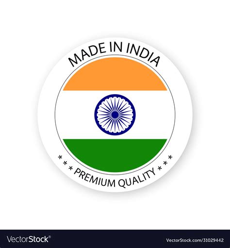 modern   india label royalty  vector image