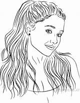 Ariana Grande Coloring Pages Print Costume Wonder sketch template