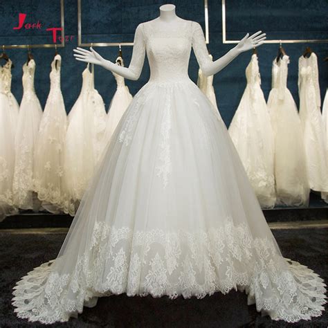 jark tozr  newest  sleeve open  lace ball gown wedding dress  petticoat china