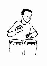 Colorare Trommler Disegno Percussioni Percusionista Ausmalbild Percussionist Schoolplaten sketch template