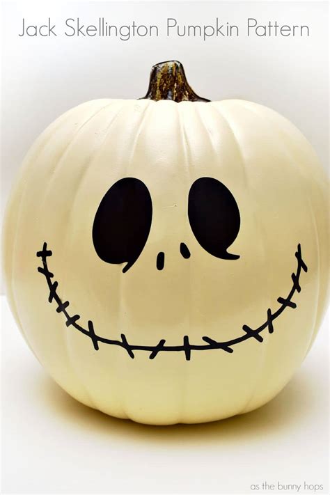 jack skellington pumpkin pattern  cut file   bunny hops