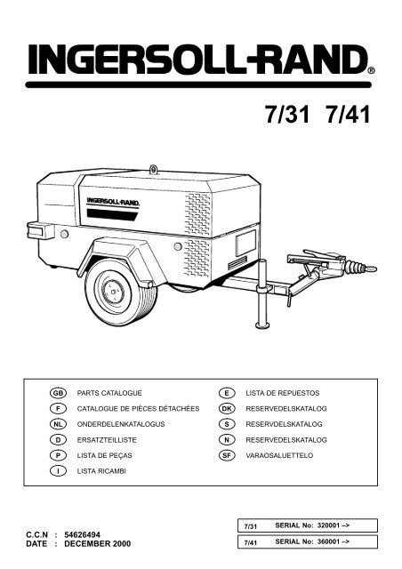 ingersoll rand  series parts list enerquip