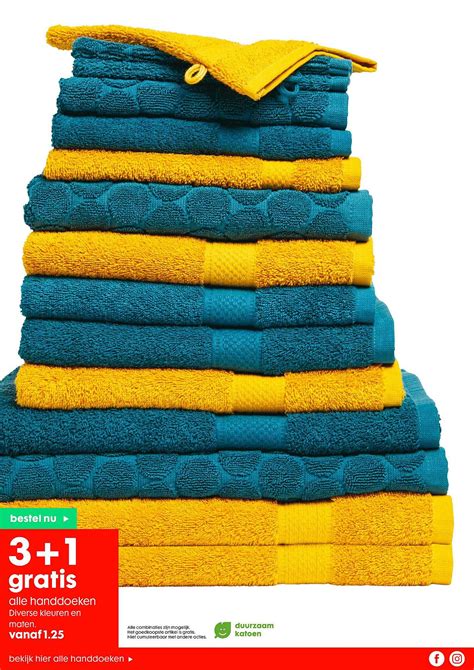gratis alle handdoeken aanbieding bij hema aanbiedingenfoldersbe