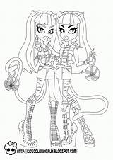 Monster High Purrsephone Meowlody Coloring Pages Printable Baby Book sketch template