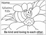 Coloring Pages Kids Bible School Sunday Printable Preschool Christian Kind Ephesians Preschoolers Sheets Color 32 Craft Lessons Bee Children Other sketch template