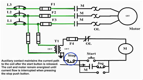 basic stop start circuit diagram
