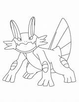 Pokemon Mega Coloring Swampert Pages Mudkip Sceptile Pikachu Lucario Drawing Marshtomp Color Advanced Getdrawings Picgifs Template Kids sketch template