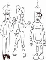 Futurama Coloring Pages Printable Online Book Colouring Kids Choose Board Cartoon sketch template