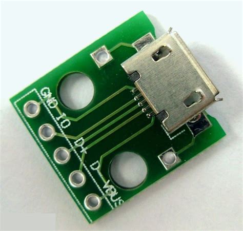 micro usb female connector pcbmicro usb connector module board pcb plate ebay