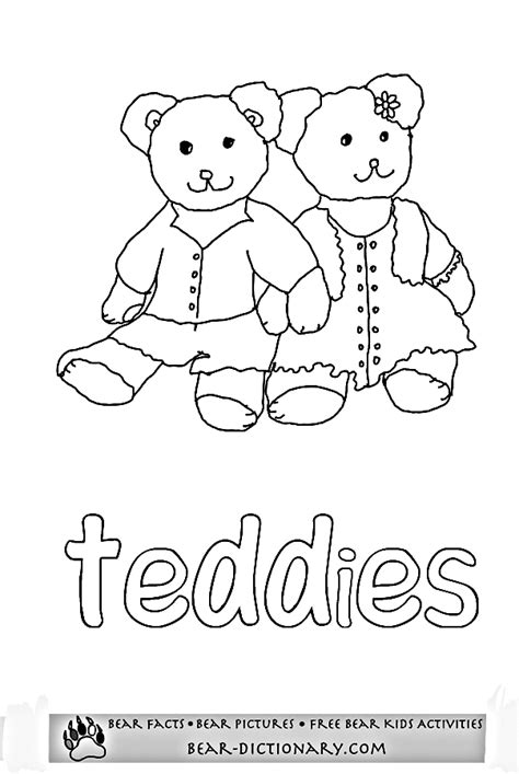 printable bear worksheets tobys fave teddy bear coloring pagebear