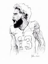 Odell Beckham Step Coloring sketch template