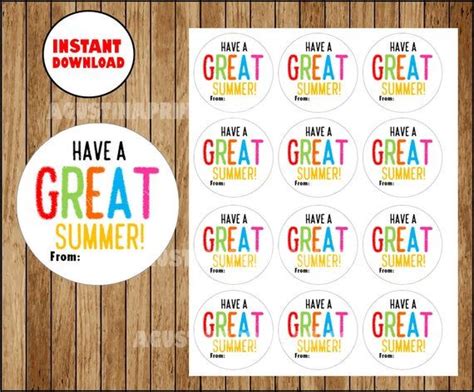 instant    great summer gift tag   etsy