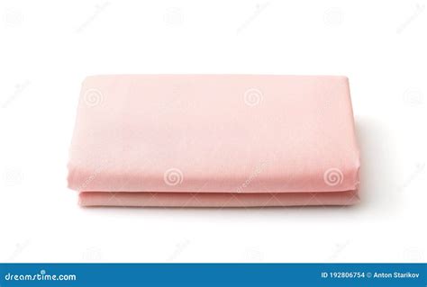 front view  folded cotton bedding sheets stock photo image  flat