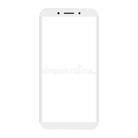 white mobile phone  big empty white screen white mobile phone simple design vector eps