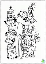 Coloring Despicable Dinokids Minion Pages Sheets Printable Close Template sketch template