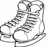 Coloring Shoes Skate Ice Skating Clipart Hockey Skates Pages Shoe Clip Cliparts Cartoon Skater Colouring Kids Printable Christmas Library Winter sketch template