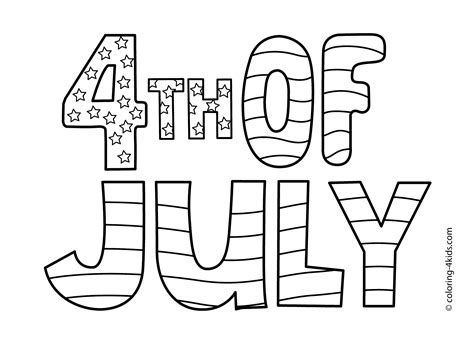 july coloring pages flag colors usa independence day