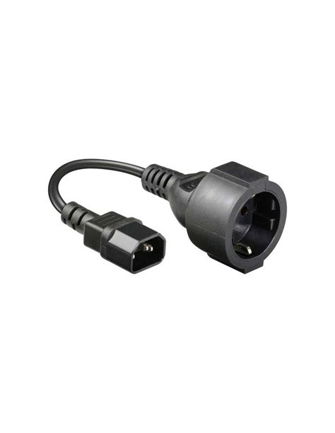 kabel adapter iec   plug cee  jack black  metra