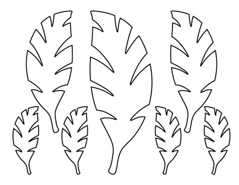 printable palm leaf template leaf template printable leaf template