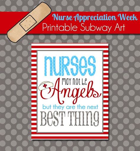 nurse appreciation week  printable subway art