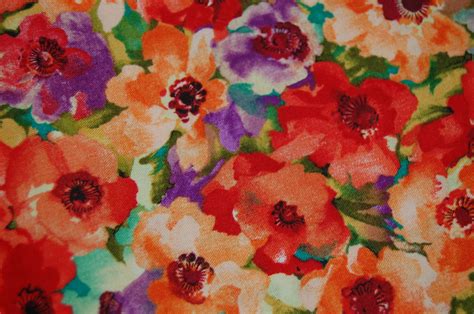 bright floral fabric poppy fabric hanover square  fabric freedom