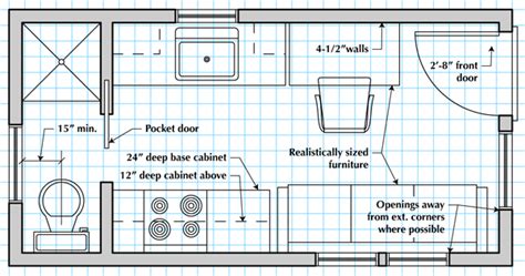 draw  tiny house floor plan
