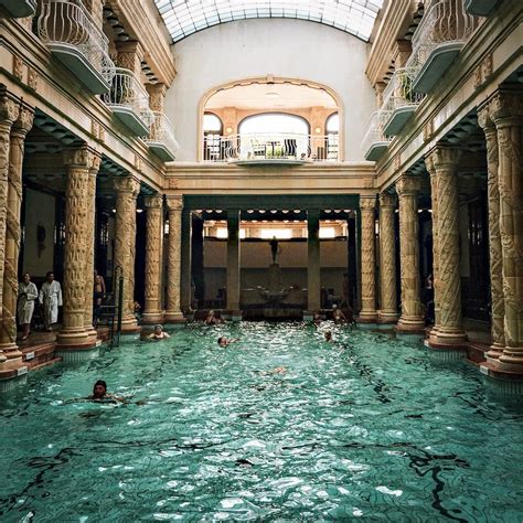 soaking  history  gellert baths  budapest hasta