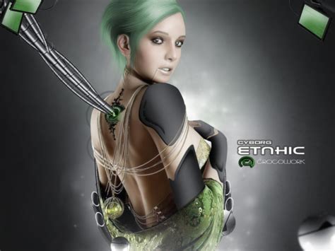 35 realistic android cyborg girls photo manipulations