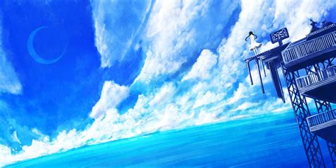 art anime blue wallpapers wallpaper cave