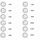 Hour Past Clock Half Time Clipart Kids 30 Clocks Minutes Worksheets After Math Numbers Learn Cliparts Printable Gif Print Clock3 sketch template