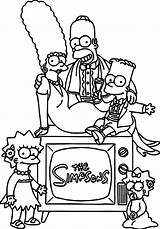 Simpsons Coloring Pages Colouring Family Print Drawings Book Simpson Printable Color Choose Kids Board sketch template
