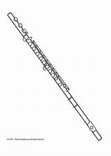 Flauta Colorear Grandes sketch template