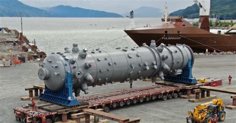 lng canada main cryogenic heat exchanger  precoolers arrive