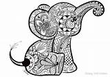 Elephant Doodle Baby Mandala Redbubble Coloring Coloriage Pages Animal Drawing Dessin Hudson Chrissy Hoff Tattoo Print Sold sketch template