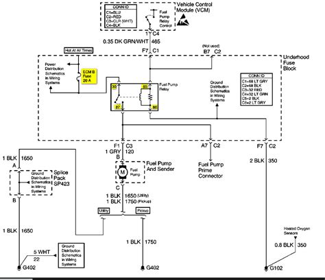 chevy  fuel pump wiring diagram weavemed
