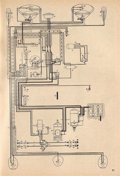 thesamba  type  wiring diagrams   vw beetle diagram vw beetles diagram vw aircooled