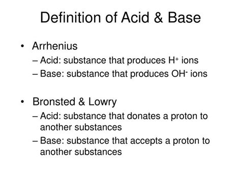 ppt definition of acid and base powerpoint presentation free download