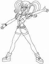 Coloring Pages Girls Dc Superhero Quinn Harley Kids sketch template