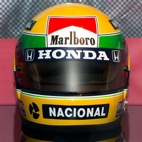 File Ayrton Senna 1988 Helmet Front 2015 Honda F1