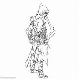 Coloring Creed Ezio Auditore sketch template