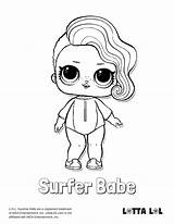 Lol Coloring Pages Surprise Doll Babe Surfer Printable Cartoon Dolls Color Easter Colouring Getcolorings Lotta Pop Series sketch template