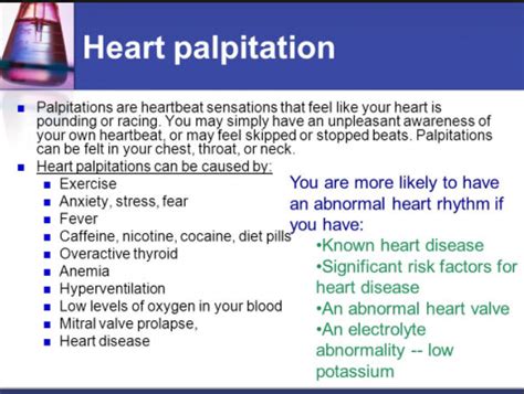 heart palpitations  symptoms   treatments