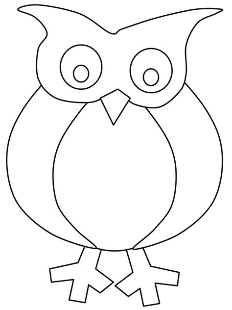 cartoon owl coloring pages clipartsco