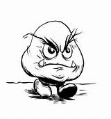 Goomba Coloring Pages Sketch Drawing Super Warm Comments Musely 2021 Coloringhome Bowl sketch template