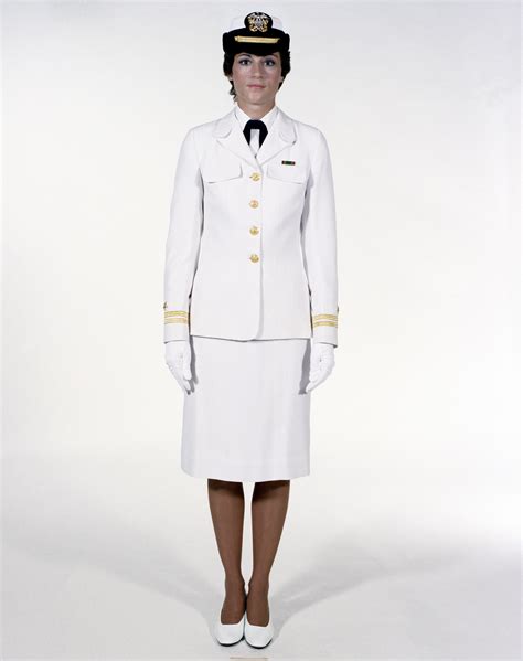 Uniform Service Dress White A Female Navy Officers