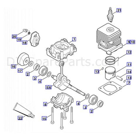 stihl fs  brushcutter fs parts diagram crankcase cylinder